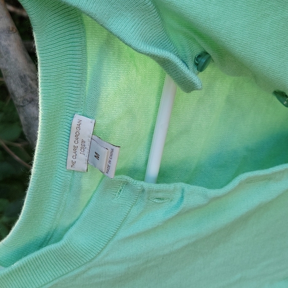 J.Crew Green Cardigan Size Medium - Picture 3 of 3